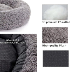 Calming Donut Dog Bed for Large Dogs