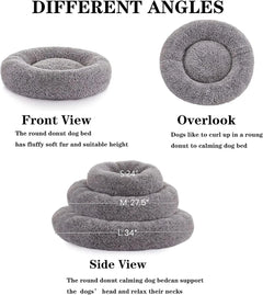 Calming Donut Dog Bed for Large Dogs