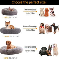 Calming Donut Dog Bed for Large Dogs