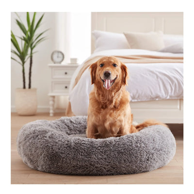Calming Donut Dog Bed for Large Dogs