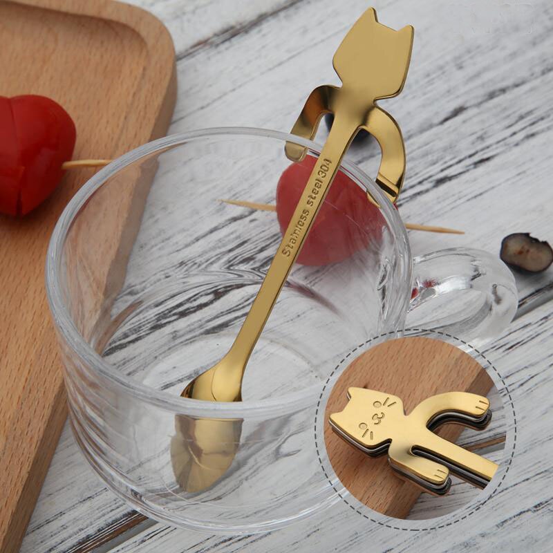 🐱☕ Stainless Steel Cat Teaspoons – Purr-fect for Every Sip! 😻🍵